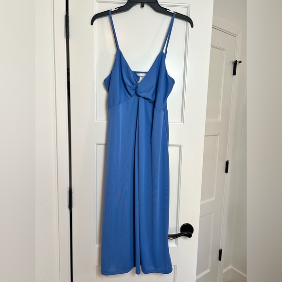 NWT H&M Blue Twist Front Dress (Med) - Picture 3 of 5